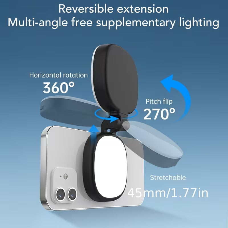 3-in-1 Magnetic Selfie Light with Makeup Mirror