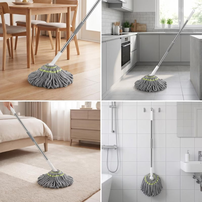 MICRO FIBER TWIST MOP FOR FLOOR CLEANING 360 FLAT 45% Off