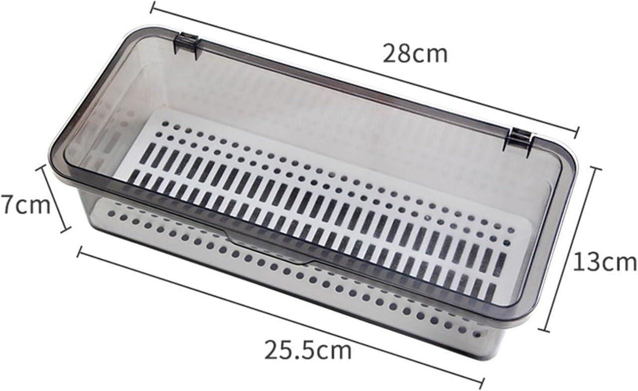 Multifunctional Transparent Cutlery Storage Box Pack of 1