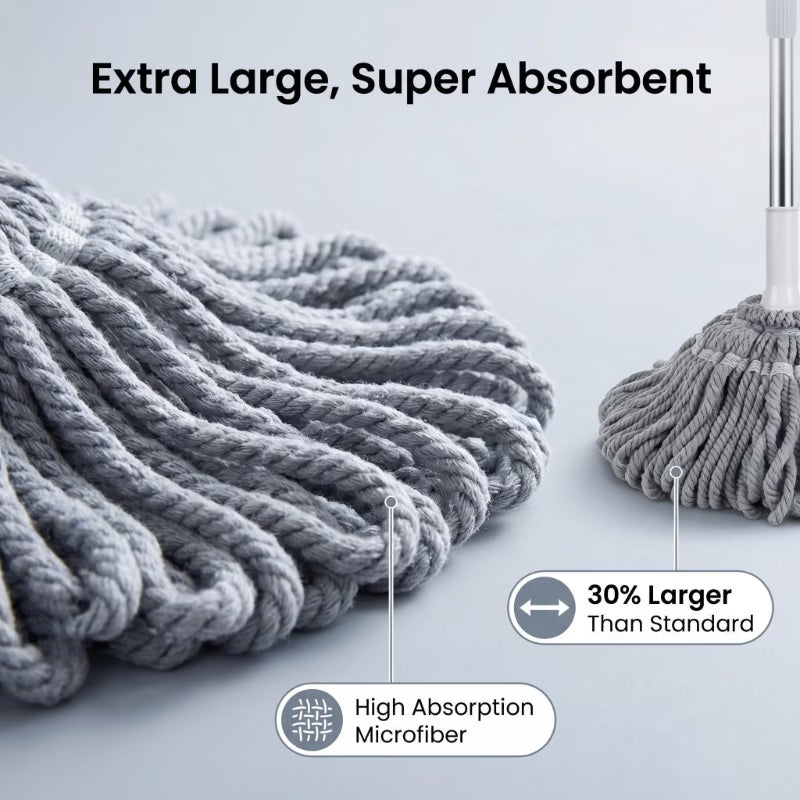 MICRO FIBER TWIST MOP FOR FLOOR CLEANING 360 FLAT 45% Off