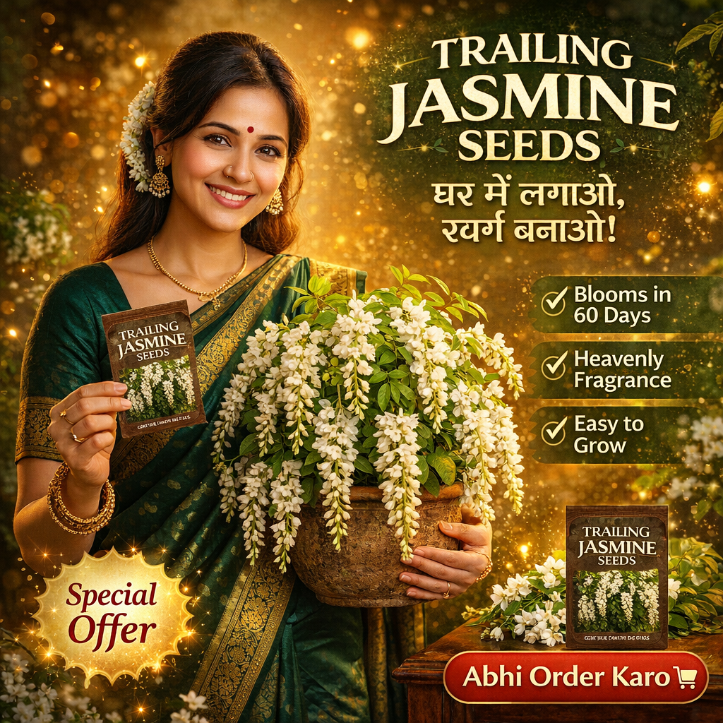 🌱BUY 1 GET 1 FREE Trailing Jasmine Seeds – Perennial Blooms & Fragrant Garden Elegance 🌸 With Plant Growth Supplement