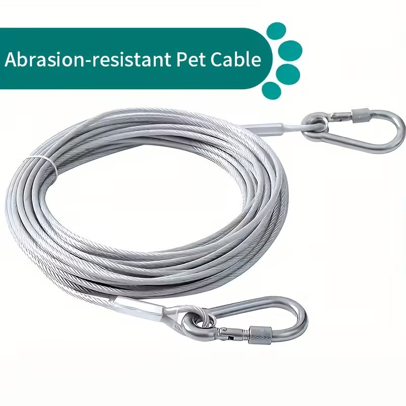 SteelFlex Heavy-Duty Stainless Steel Hanging Cable with Hooks | Rust-Proof Multipurpose Support Rope