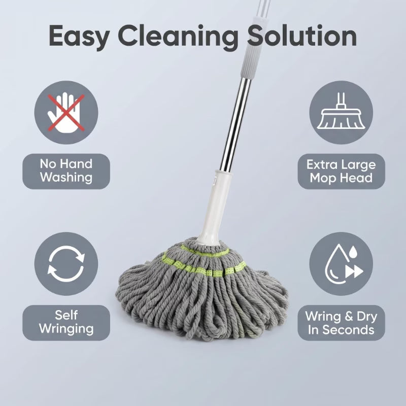 MICRO FIBER TWIST MOP FOR FLOOR CLEANING 360 FLAT 45% Off