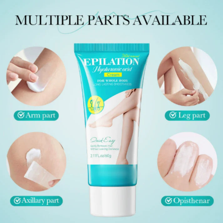 Gentle Hair Removal Cream with Hyaluronic Acid | 🔥Buy 1 Get 1 Free🔥