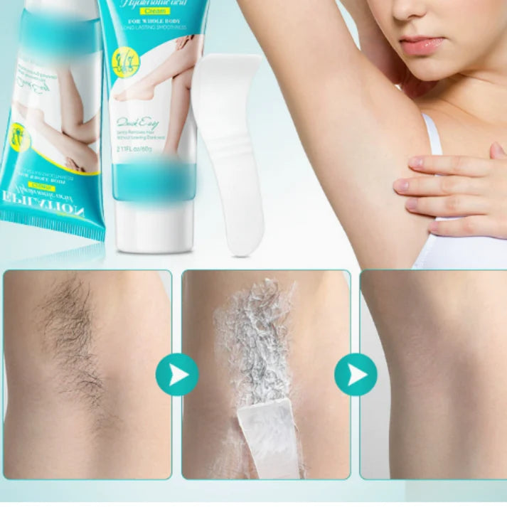 Gentle Hair Removal Cream with Hyaluronic Acid | 🔥Buy 1 Get 1 Free🔥